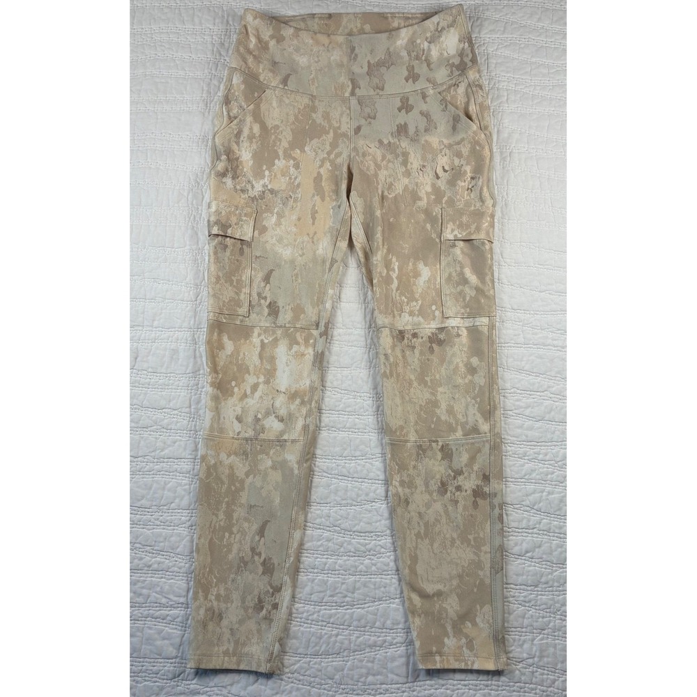 Alpine Design Selina Cargo Leggings M Tan Camo High Rise Yoga Hiking Athleisure
